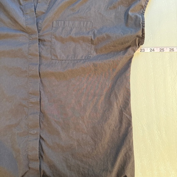 Vince Women's Brown Short Sleeve Button‎ Down Top Shirt - Picture 5 of 9